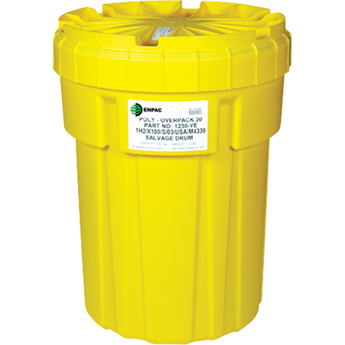 Poly-Overpack&reg; 30 Salvage Drum, 30 US gal., Stationary Action Paper