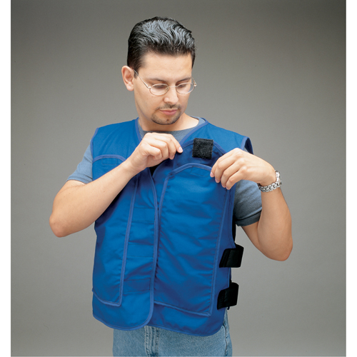 Cooling Vests with Insert Pockets, Large, Royal Blue Action Paper