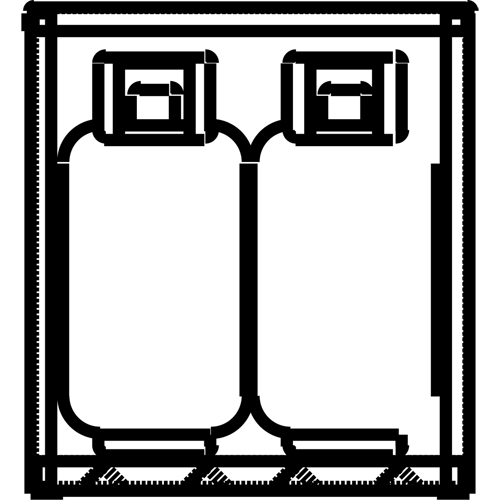 Armoires en aluminium pour bouteilles GPL, nbre de bouteilles: 4, 30" , 32" , 33-1/2" , Argent Action Paper