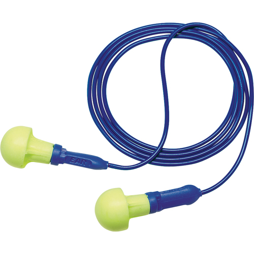 Bouchons d'oreilles d&eacute;tectables E-A-R Push-ins, Avec cordon, Taille unique, Vrac - Sac en poly, NRR dB NRR 28 dB Action Paper