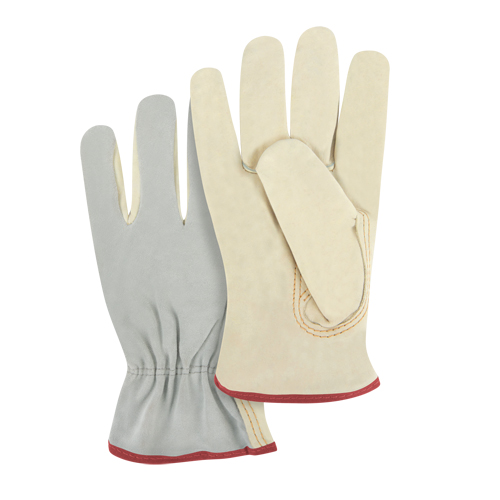 Split Back Driver's Gloves, Small, Grain Cowhide Palm Action Paper