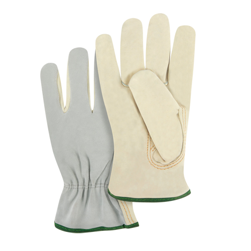 Split Back Driver's Gloves, Medium, Grain Cowhide Palm Action Paper