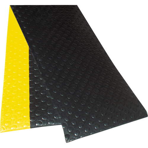 Tapis &agrave; surface &agrave; bulles Sof-Tred No 417 avec Dyna-Shield, &agrave; bulles, 3' x 12' x 1/2", Noir/Jaune, PVC Action Paper