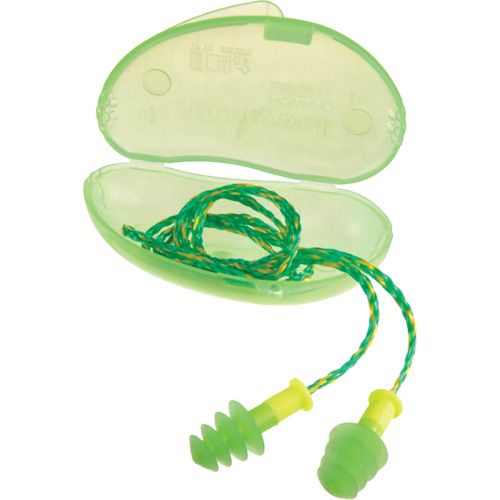Bouchons d'oreilles Fusion de Howard Leight, Vrac - Boîte, Petit, Avec cordon Action Paper