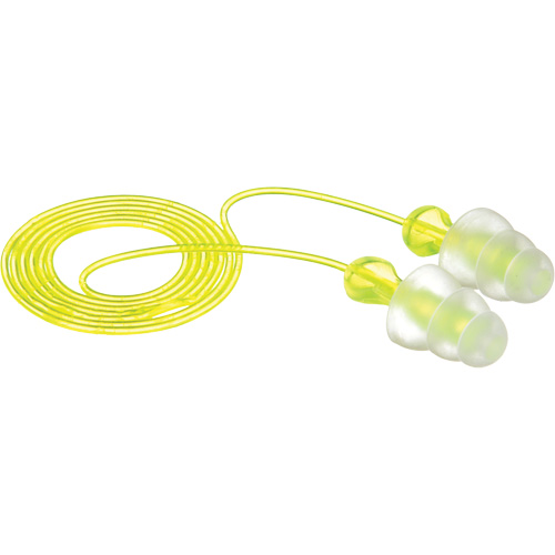 E-A-R Tri-Flange Reusable Earplugs, Corded, Bulk - Polybag, 26 dB NRR, One-Size Action Paper