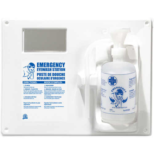 Eyewash Station - Single Station With Empty Bottle Action Paper