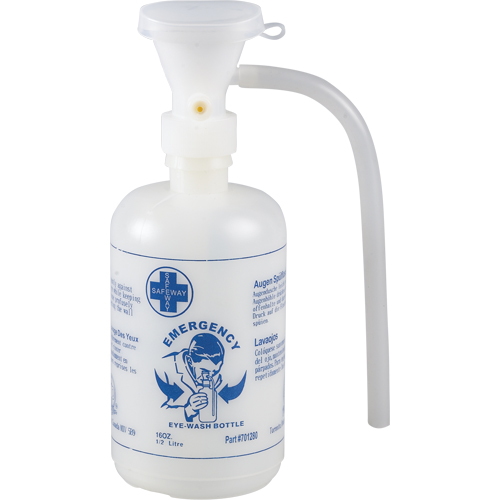 Eyewash Station Accessories - Eyewash Bottle, Empty Action Paper