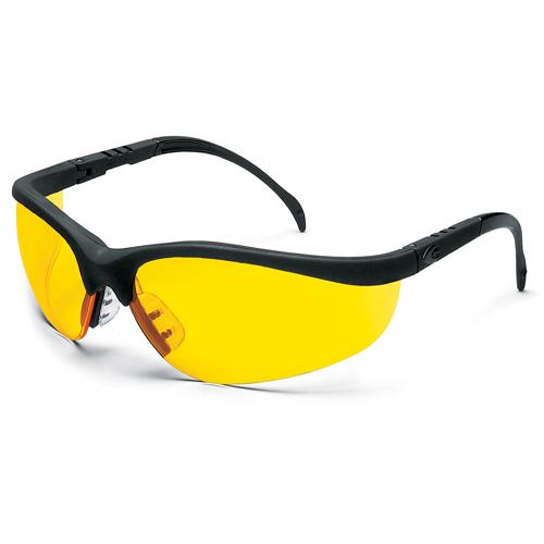 Klondike&reg; Safety Glasses, Amber Lens, Anti-Scratch, Meets/Exceeds CSA Z94.3 Action Paper
