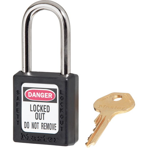 Zenex Padlocks, Safety Padlock, Keyed Different, Thermoplastic, 1-1/2" Width Action Paper