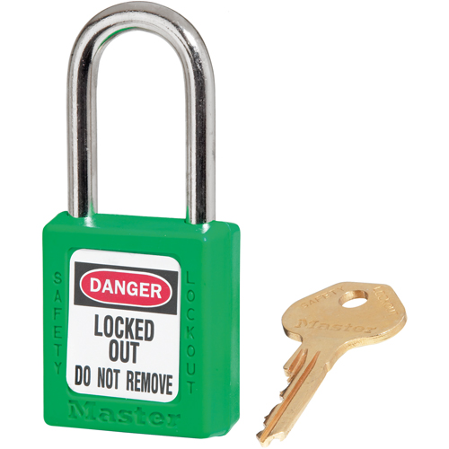 Zenex Padlocks, Safety Padlock, Keyed Different, Thermoplastic, 1-1/2" Width Action Paper