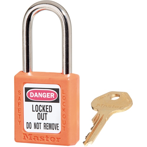 Zenex Padlocks, Safety Padlock, Keyed Different, Thermoplastic, 1-1/2" Width Action Paper