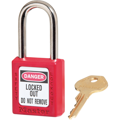 Zenex Padlocks, Safety Padlock, Keyed Different, Thermoplastic, 1-1/2" Width Action Paper