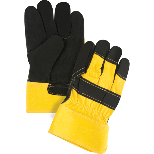 Superior Warmth Winter-Lined Fitters Gloves, Large, Split Cowhide Palm, Thinsulate Inner Lining Action Paper