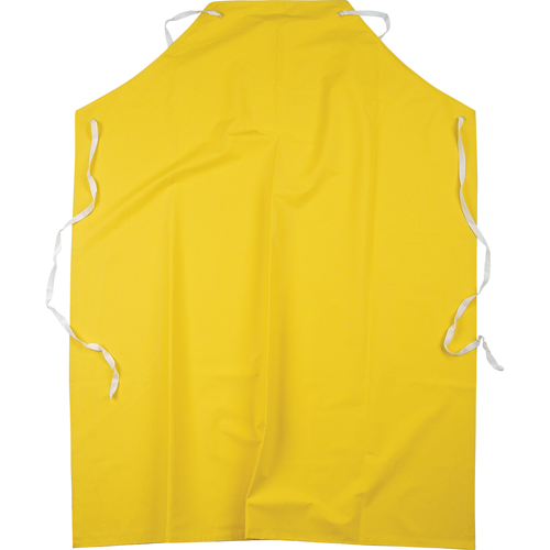 Flame Resistant Aprons, Polyester/PVC, 48" L x 36" W, Yellow Action Paper