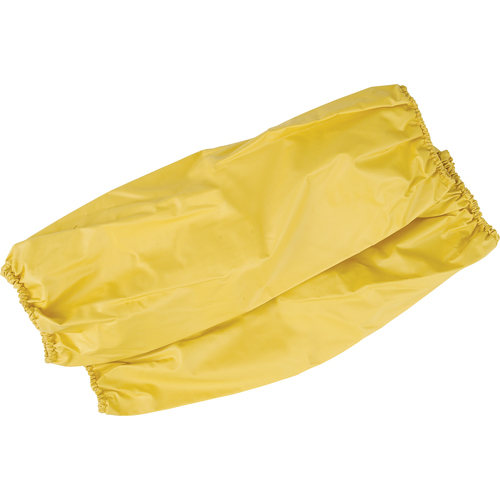 Disposable Sleeves with Elastic Cuffs, 18" long, Polyester/PVC, Yellow Action Paper