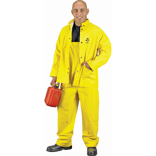 Lightweight Flame Retardant Rainsuit, Large, High Visibility Yellow Action Paper