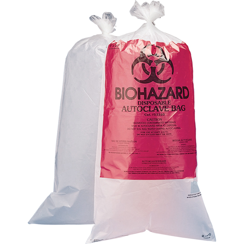 Hazardous Waste Disposal Bags, Bio-Hazard, 36" L x 24" W, 1.5 mils, 75.7 L (20 Gal.) Capacity Action Paper