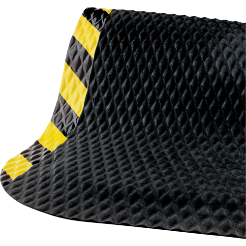 Tapis Hog Heaven no 424, Losange, 2' x 3' x 7/8", Noir/Jaune, Nitrile Action Paper