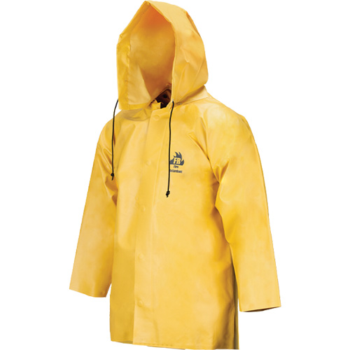 Neo-Slick Chemical & Acid Resistant Rain Jacket, 5X-Large, Yellow, Neoprene Action Paper