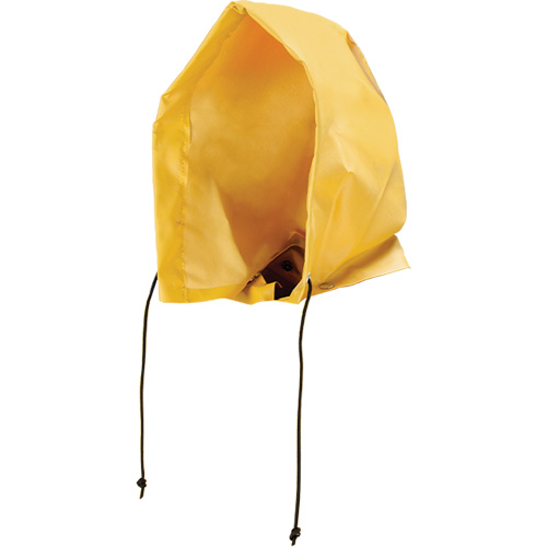 Neo-Slick Chemical & Acid Resistant Rain Hood, One Size, Yellow, PVC Action Paper