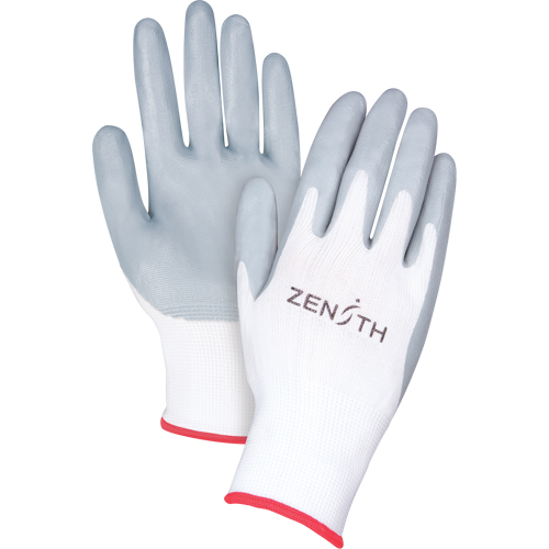 Gants l&eacute;gers enduits et respirants, 7/Petit, R&ecirc;vetement Mousse de nitrile, Calibre 13, Enveloppe en Polyester Action Paper