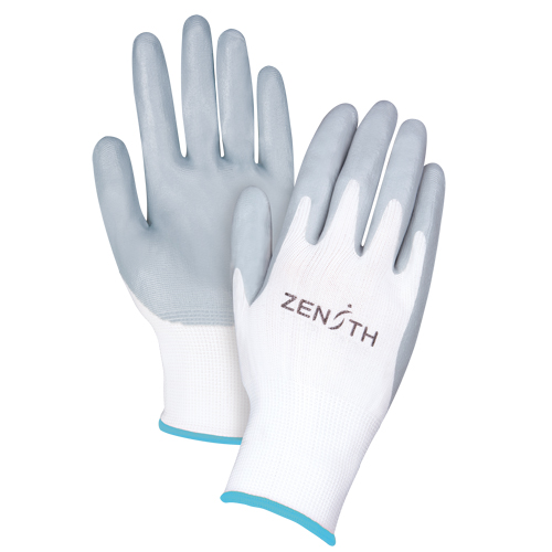 Gants l&eacute;gers enduits et respirants, 10/T-Grand, R&ecirc;vetement Mousse de nitrile, Calibre 13, Enveloppe en Polyester Action Paper