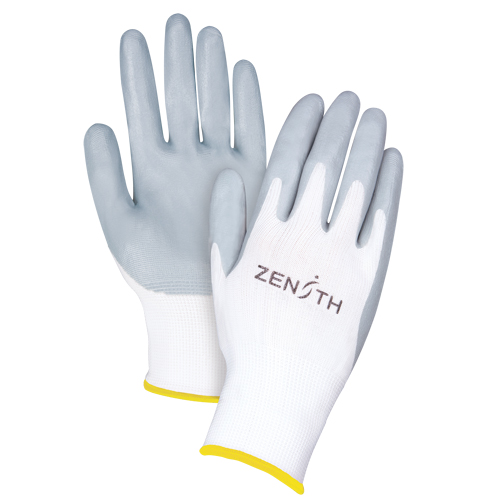 Gants l&eacute;gers enduits et respirants, 11/2T-Grand, R&ecirc;vetement Mousse de nitrile, Calibre 13, Enveloppe en Polyester Action Paper