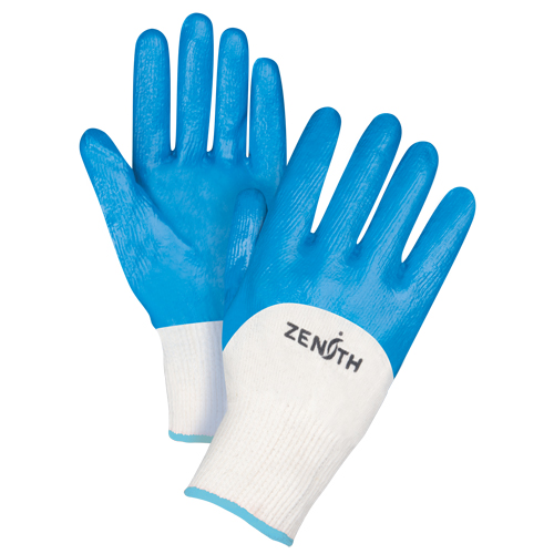 Seamless-Knit Medium-Weight Coated Gloves, 10/X-Large, Nitrile Coating, 13 Gauge, Cotton Shell Action Paper