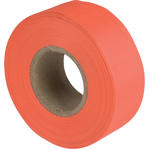 Flagging Tape, 1.1875" W x 150' L, Fluorescent Orange Action Paper