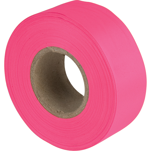 Rubans pour signalisation, 1,1875" la x 150' lo, Rose fluorescent Action Paper