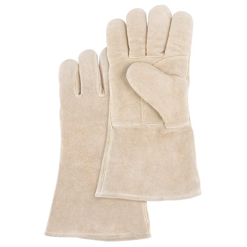 Gants de soudeur de premi&egrave;re qualit&eacute;, Cuir de vache refendu, Taille Grand Action Paper