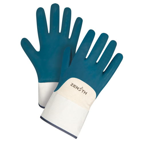 Gants &agrave; poignet de s&eacute;curit&eacute; de poids lourd, 10/T-Grand, R&ecirc;vetement Nitrile, Enveloppe en Coton Action Paper