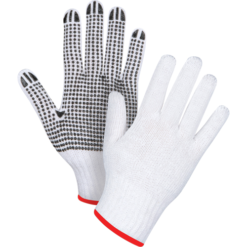 Dotted String Knit Gloves, Poly/Cotton, Single Sided, 7 Gauge, Small Action Paper