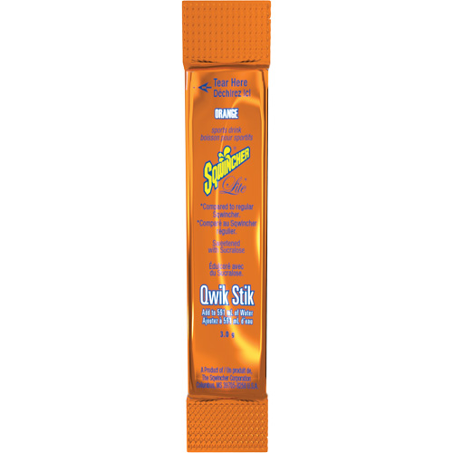 Sqwincher&reg; Boisson de r&eacute;hydratation ZERO Qwik Stik, Poudre, Orange Action Paper