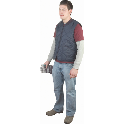 Vestes sans manches, manteaux et manteaux longs isol&eacute;s &agrave; usage l&eacute;ger pour glaci&egrave;res, Hommes, Petit, Bleu marin Action Paper
