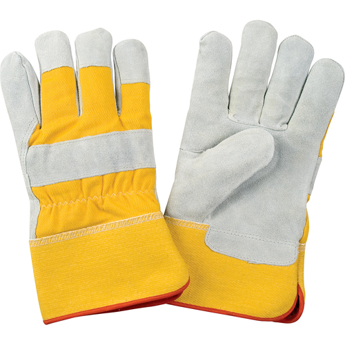 Gants d'ajusteur doubl&eacute;s pour l'hiver de premi&egrave;re qualit&eacute;, 2T-Grand, Paume en Cuir de vache refendu, Doublure en Molleton de mousse Action Paper