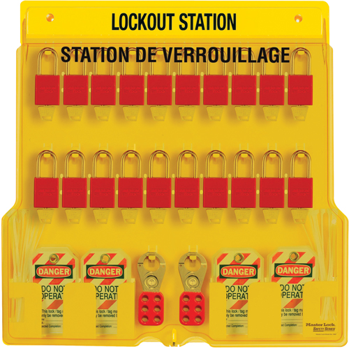 Station de verrouillage, Cadenas Aluminium, Capacit&eacute; de 20, Cadenas Compris Action Paper