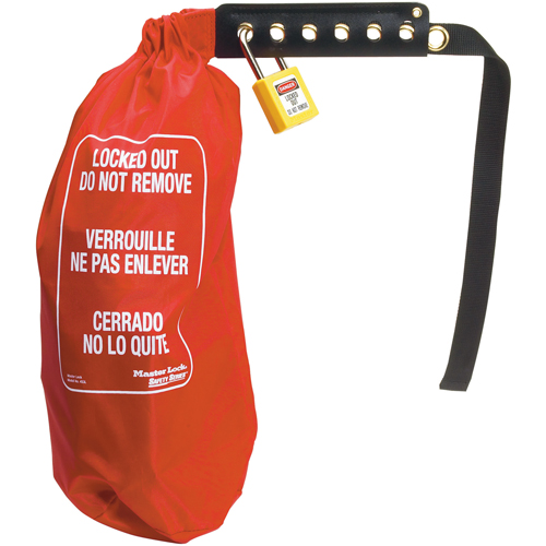 Sac de cadenassage &eacute;lectrique pour prise surdimensionn&eacute;e & contr&ocirc;le de palan, Type Prise Action Paper