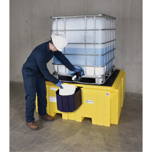 IBC Spill Pallet Plus&reg; Without Drain, 365 US gal. Spill Capacity, 62" x 62" x 28" Action Paper
