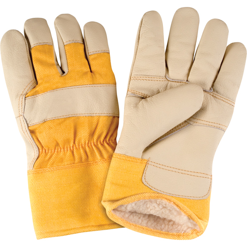 Standard-Duty Winter-Lined Fitters Gloves, X-Large, Grain Cowhide Palm, Boa Inner Lining Action Paper