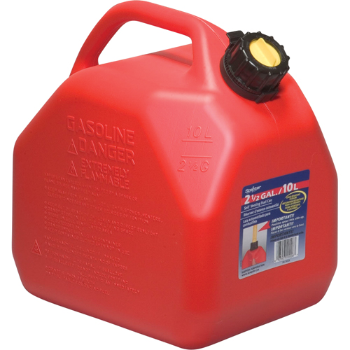 Jerry Cans, 2.5 US gal./10 L, Red, CSA Compliant/ULC Action Paper
