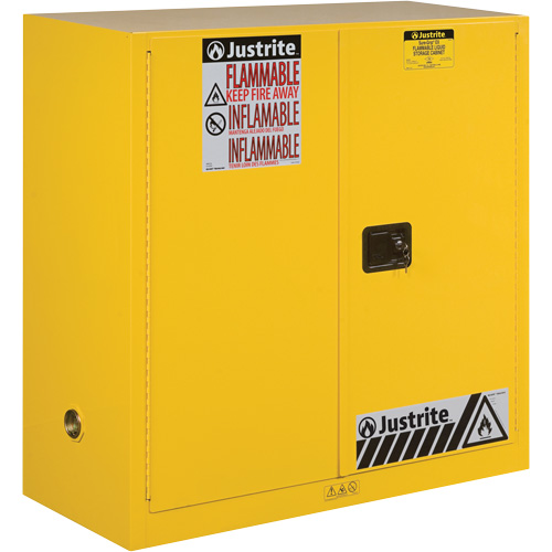 Armoires Sure-Grip EX pour produits inflammables, 30 gal., 1 Porte(s), 43" La x 44" h x 18" p Action Paper