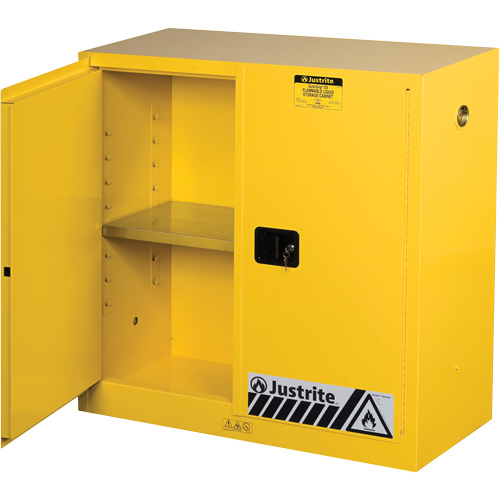 Armoires Sure-Grip EX pour produits inflammables, 30 gal., 2 Porte(s), 43" La x 44" h x 18" p Action Paper