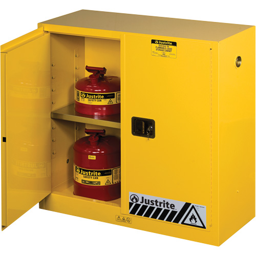 Armoires Sure-Grip EX pour produits inflammables, 30 gal., 2 Porte(s), 43" La x 44" h x 18" p Action Paper