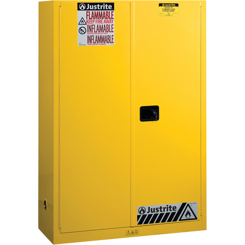 Armoires Sure-Grip EX pour produits inflammables, 45 gal., 2 Porte(s), 43" La x 65" h x 18" p Action Paper
