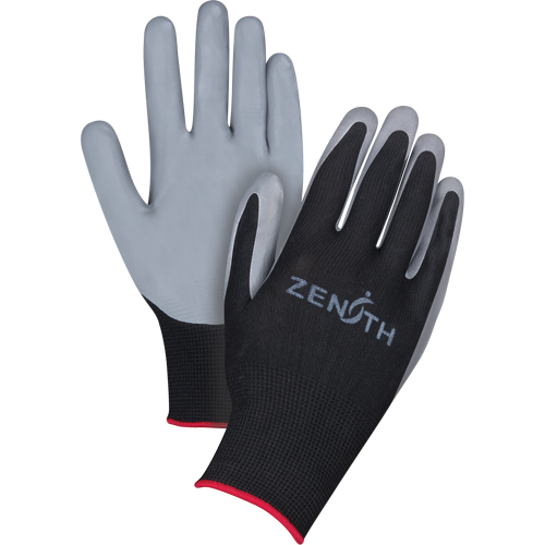 Gants enduits confortables de premi&egrave;re qualit&eacute;, 10/T-Grand, R&ecirc;vetement Nitrile, Calibre 13, Enveloppe en Polyester Action Paper