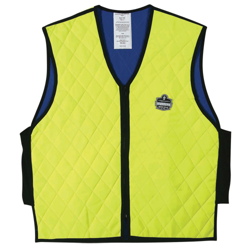Vestes refroidissantes &agrave; &eacute;vaporation humide Chill-Its 6665, Moyen, Jaune lime haute visibilit&eacute; Action Paper