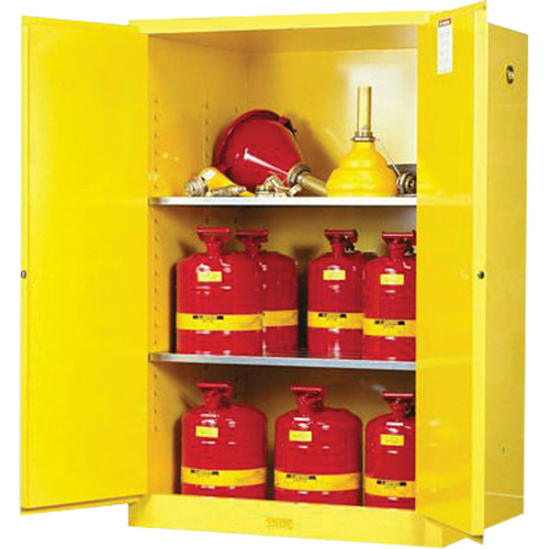 Armoires Sure-Grip EX pour produits inflammables, 90 gal., 2 Porte(s), 43" La x 65" h x 34" p Action Paper