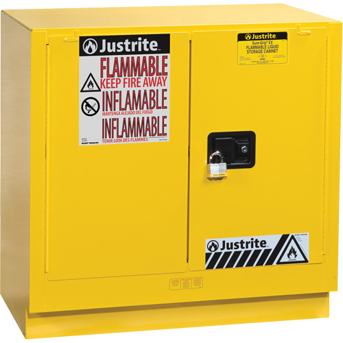 Sure-Grip&reg; EX Undercounter Flammable Safety Cabinet, 22 gal., 2 Door, 35" W x 35" H x 22" D Action Paper