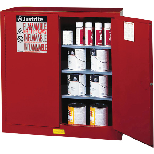 Armoire de s&eacute;curit&eacute; pour la peinture et les encres combustibles EX Sure-Grip, 40 gal., 3 tablettes Action Paper